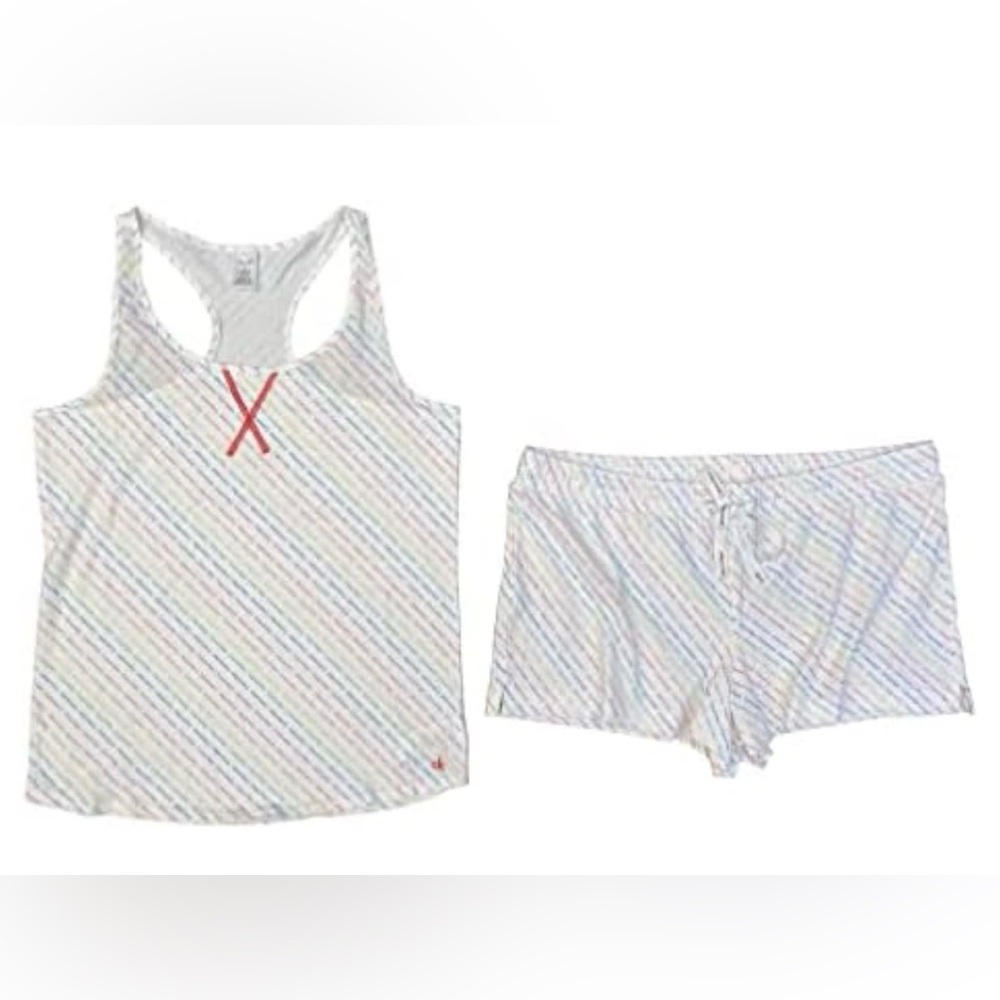 Calvin Klein Rainbow Logo Pajama Set – Tank & Shorts 🌈🖤‎
